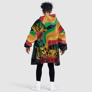 Reggae Day KId Wearable Blanket Hoodie One Love One Heart