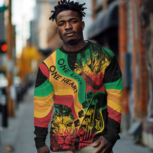 Reggae Day Long Sleeve Shirt One Love One Heart LT7