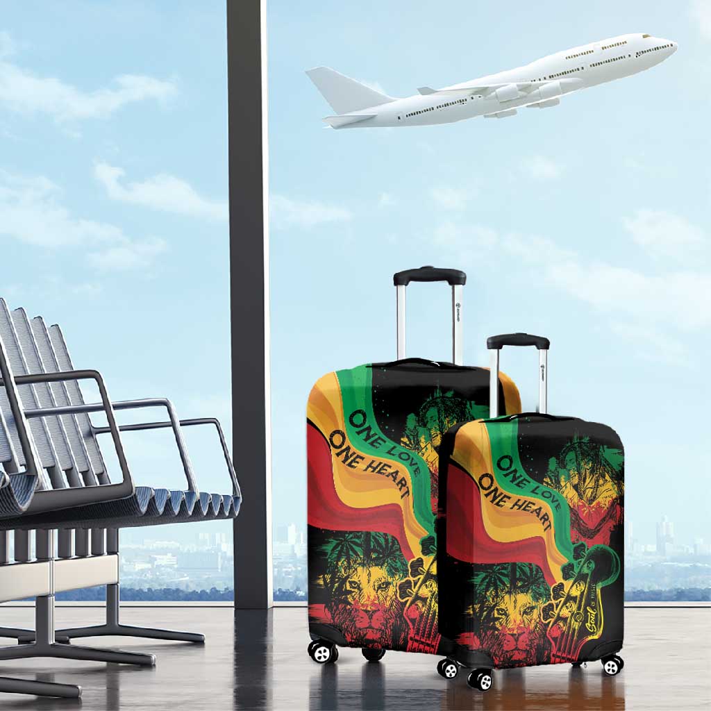Reggae Day Luggage Cover One Love One Heart