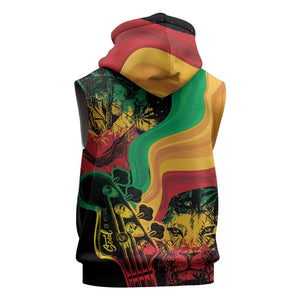 Reggae Day Sleeveless Hoodie One Love One Heart - African Pride