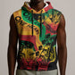 Reggae Day Sleeveless Hoodie One Love One Heart - African Pride