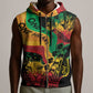 Reggae Day Sleeveless Zip Hoodie One Love One Heart - African Pride