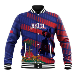 Afro-Haiti Football Personalized Les Grenadiers Baseball Jacket Echoes of History - African Pride