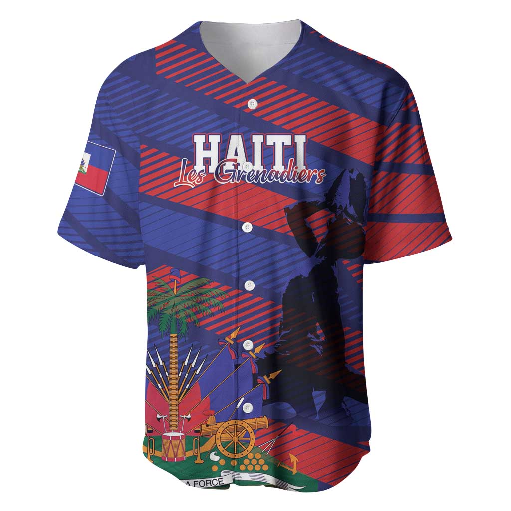Afro-Haiti Football Personalized Les Grenadiers Baseball Jersey Echoes of History LT7