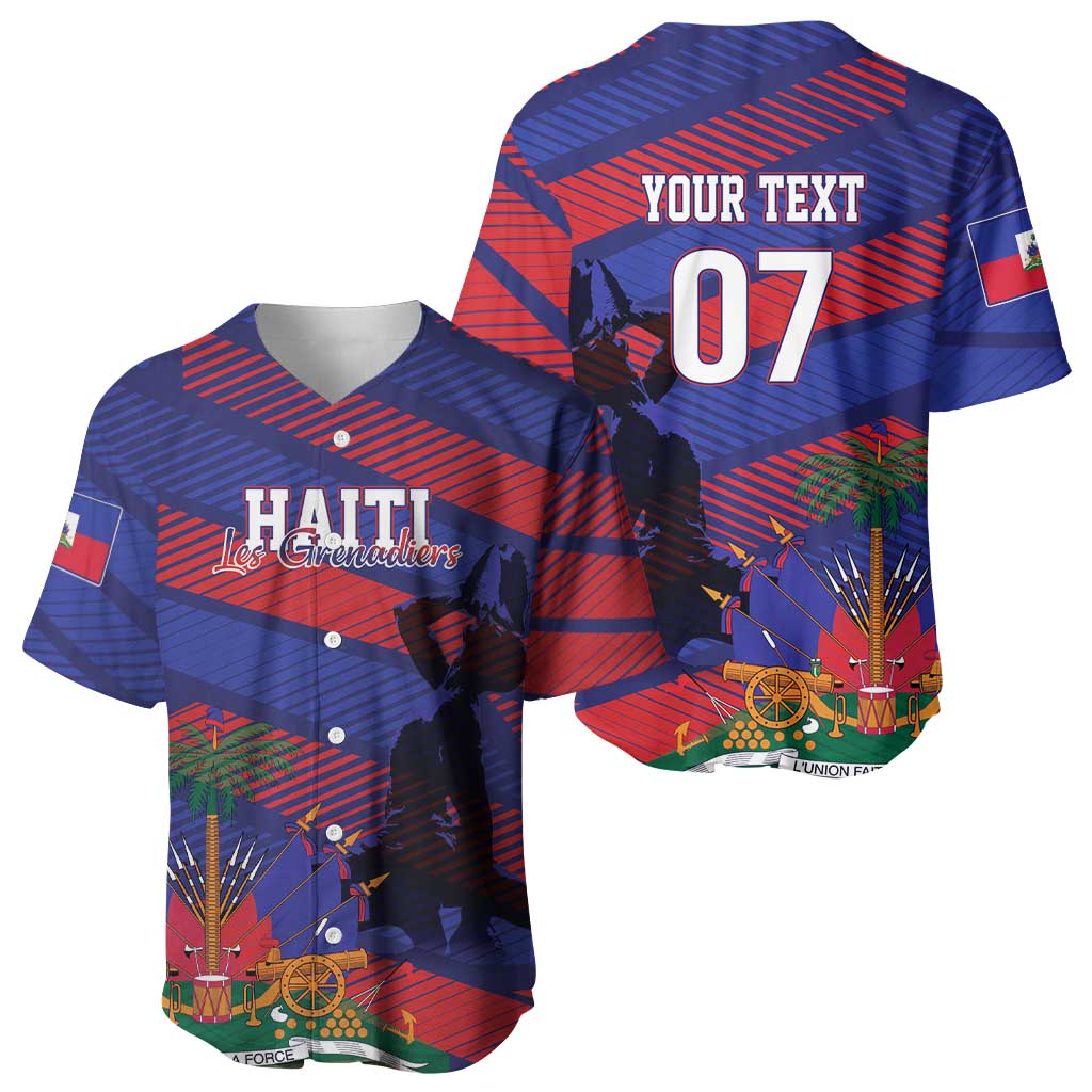 Afro-Haiti Football Personalized Les Grenadiers Baseball Jersey Echoes of History LT7