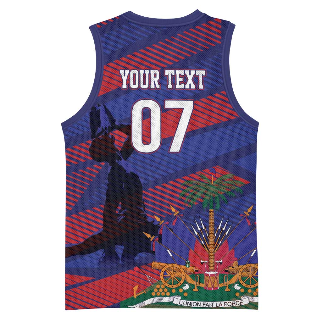 Afro-Haiti Football Personalized Les Grenadiers Basketball Jersey Echoes of History - African Pride