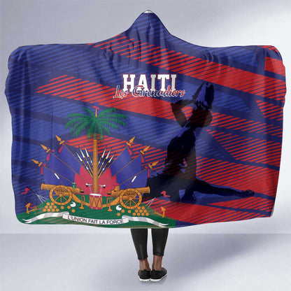 Afro-Haiti Football Les Grenadiers Hooded Blanket Echoes of History - African Pride