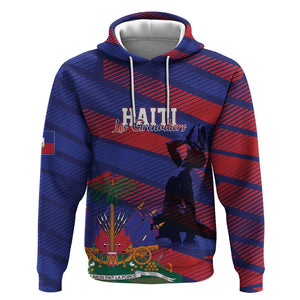 Afro-Haiti Football Personalized Les Grenadiers Hoodie Echoes of History - African Pride