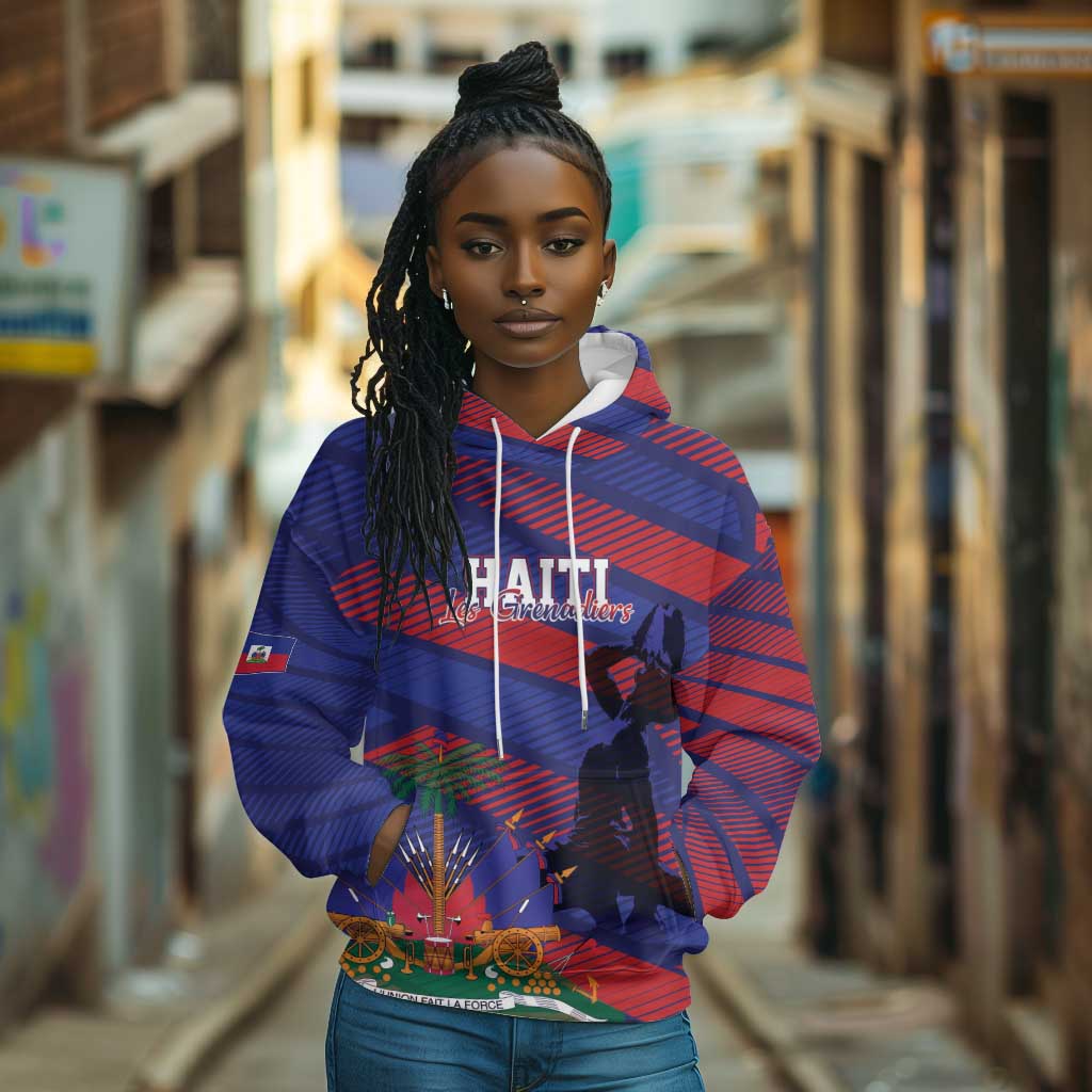 Afro-Haiti Football Personalized Les Grenadiers Hoodie Echoes of History - African Pride
