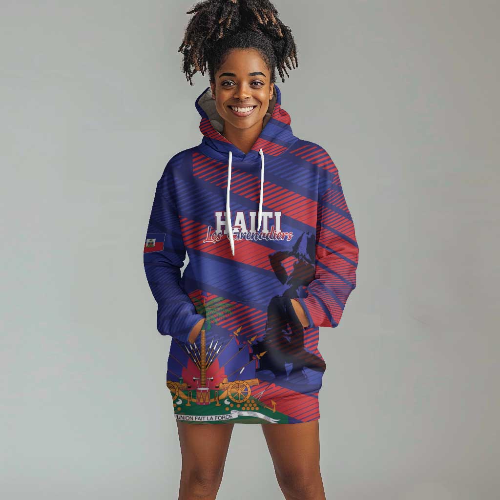 Afro-Haiti Football Personalized Les Grenadiers Hoodie Dress Echoes of History - African Pride