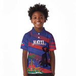 Afro-Haiti Football Personalized Les Grenadiers Kid Polo Shirt Echoes of History - African Pride