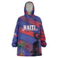 Afro-Haiti Football Personalized Les Grenadiers Kid Wearable Blanket Hoodie Echoes of History - African Pride