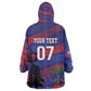 Afro-Haiti Football Personalized Les Grenadiers Kid Wearable Blanket Hoodie Echoes of History - African Pride