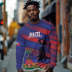 Afro-Haiti Football Personalized Les Grenadiers Long Sleeve Shirt Echoes of History - African Pride