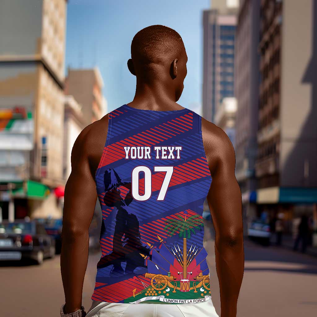 Afro-Haiti Football Personalized Les Grenadiers Men Tank Top Echoes of History - African Pride