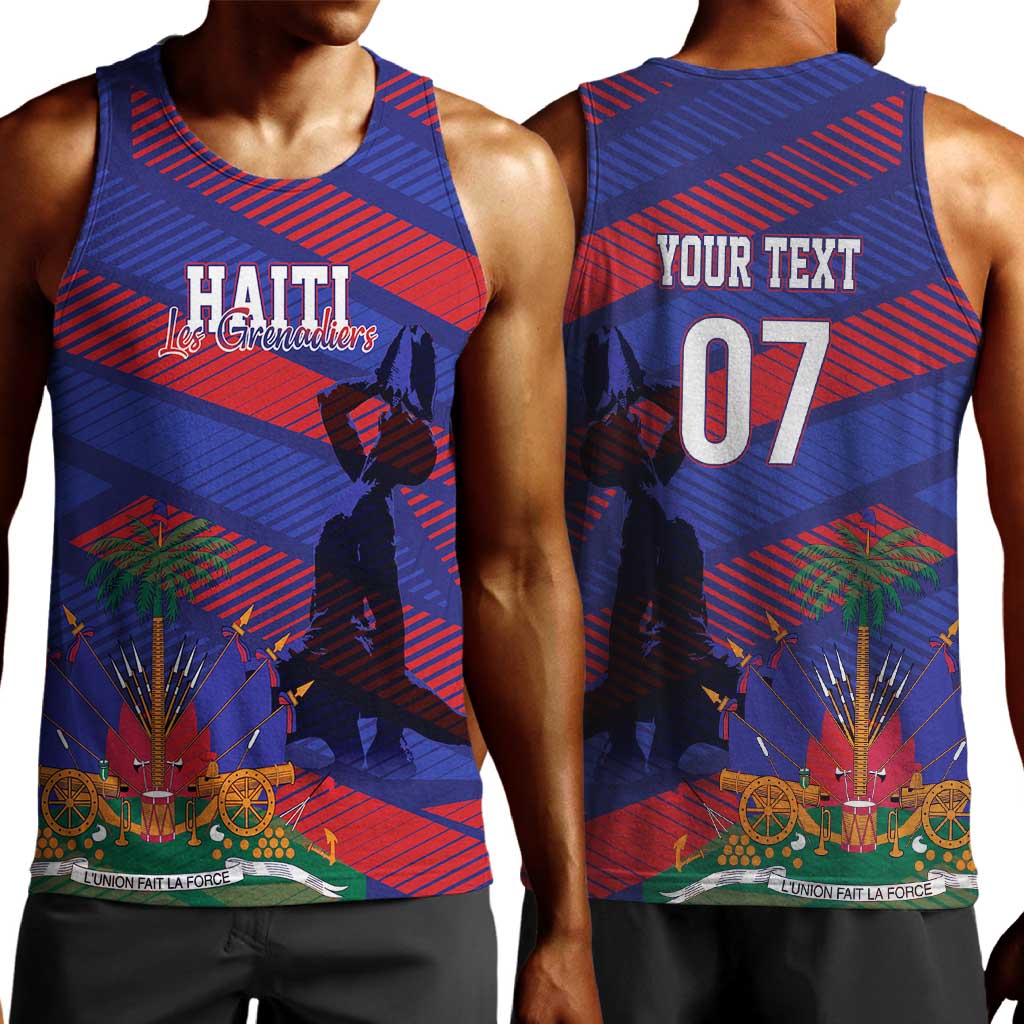 Afro-Haiti Football Personalized Les Grenadiers Men Tank Top Echoes of History - African Pride