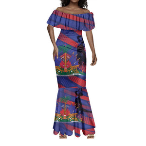 Afro-Haiti Football Personalized Les Grenadiers Mermaid Dress Echoes of History - African Pride