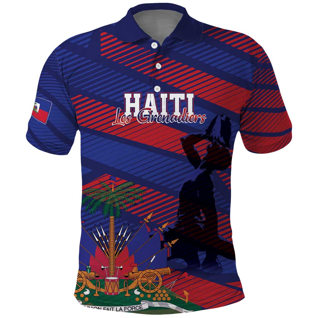 Afro-Haiti Football Personalized Les Grenadiers Polo Shirt Echoes of History - African Pride
