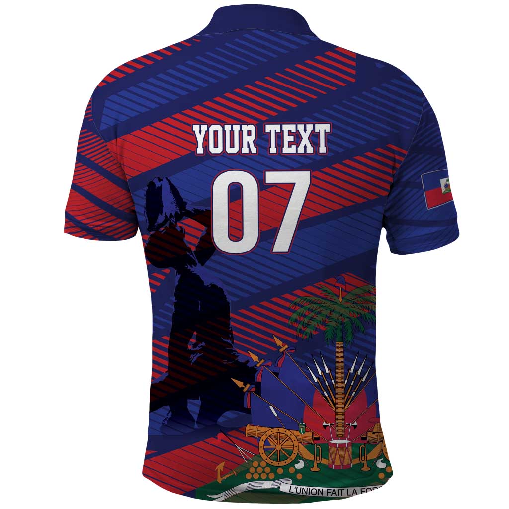 Afro-Haiti Football Personalized Les Grenadiers Polo Shirt Echoes of History - African Pride