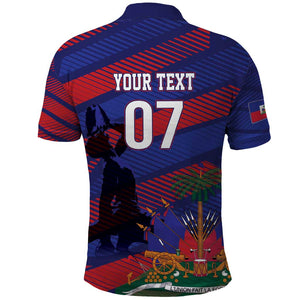 Afro-Haiti Football Personalized Les Grenadiers Polo Shirt Echoes of History - African Pride
