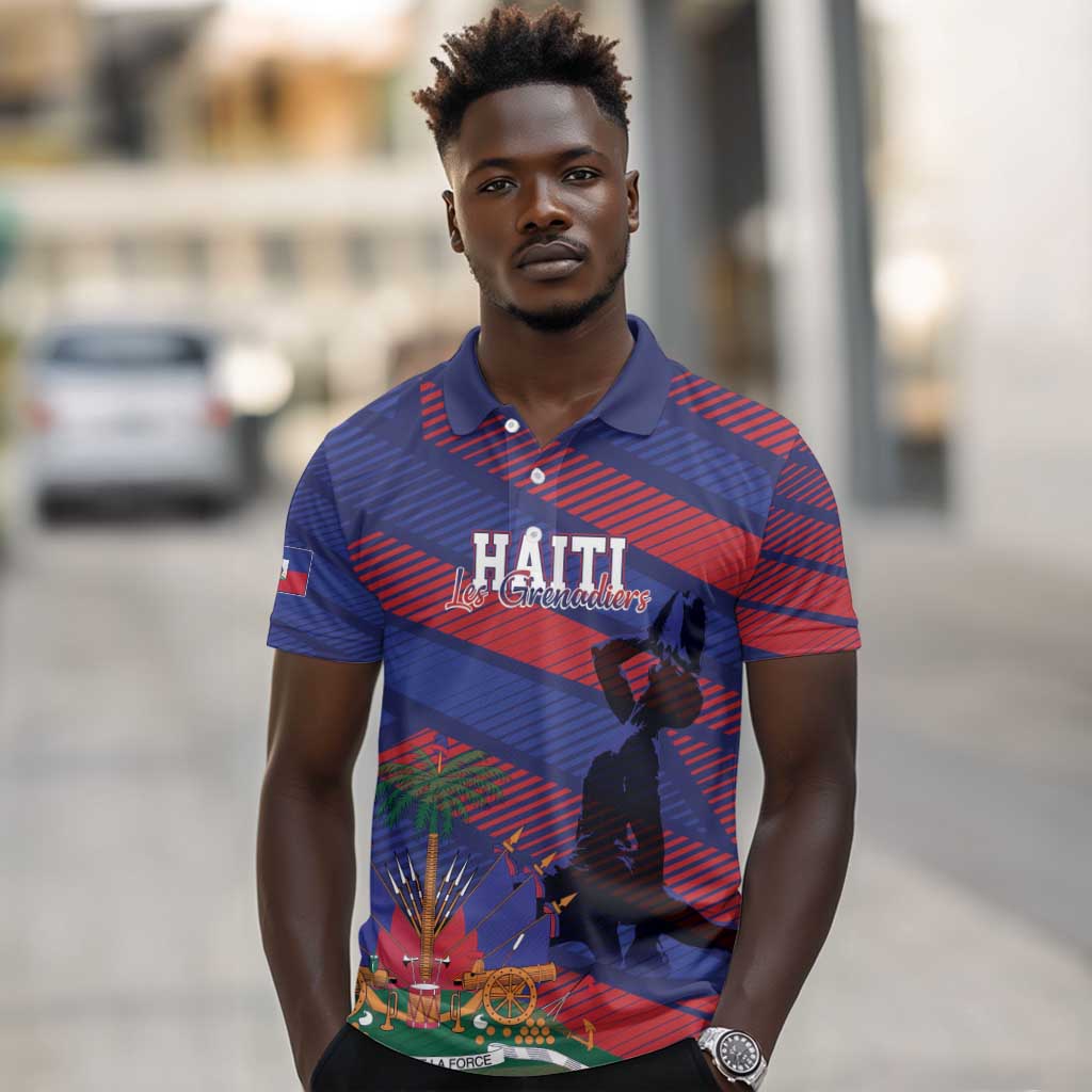 Afro-Haiti Football Personalized Les Grenadiers Polo Shirt Echoes of History - African Pride