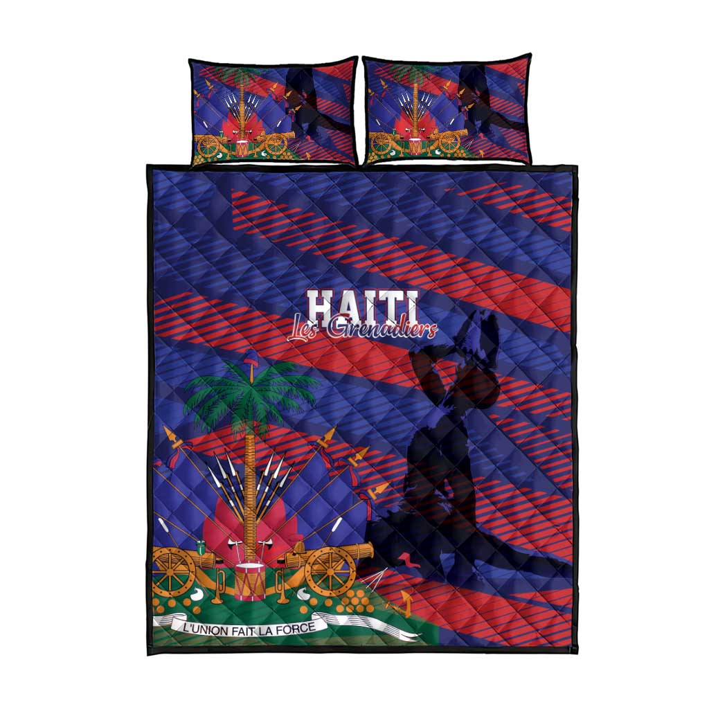 Afro-Haiti Football Les Grenadiers Quilt Bed Set Echoes of History - African Pride