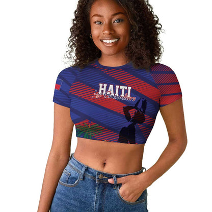 Afro-Haiti Football Personalized Les Grenadiers Raglan Cropped T shirt Echoes of History - African Pride