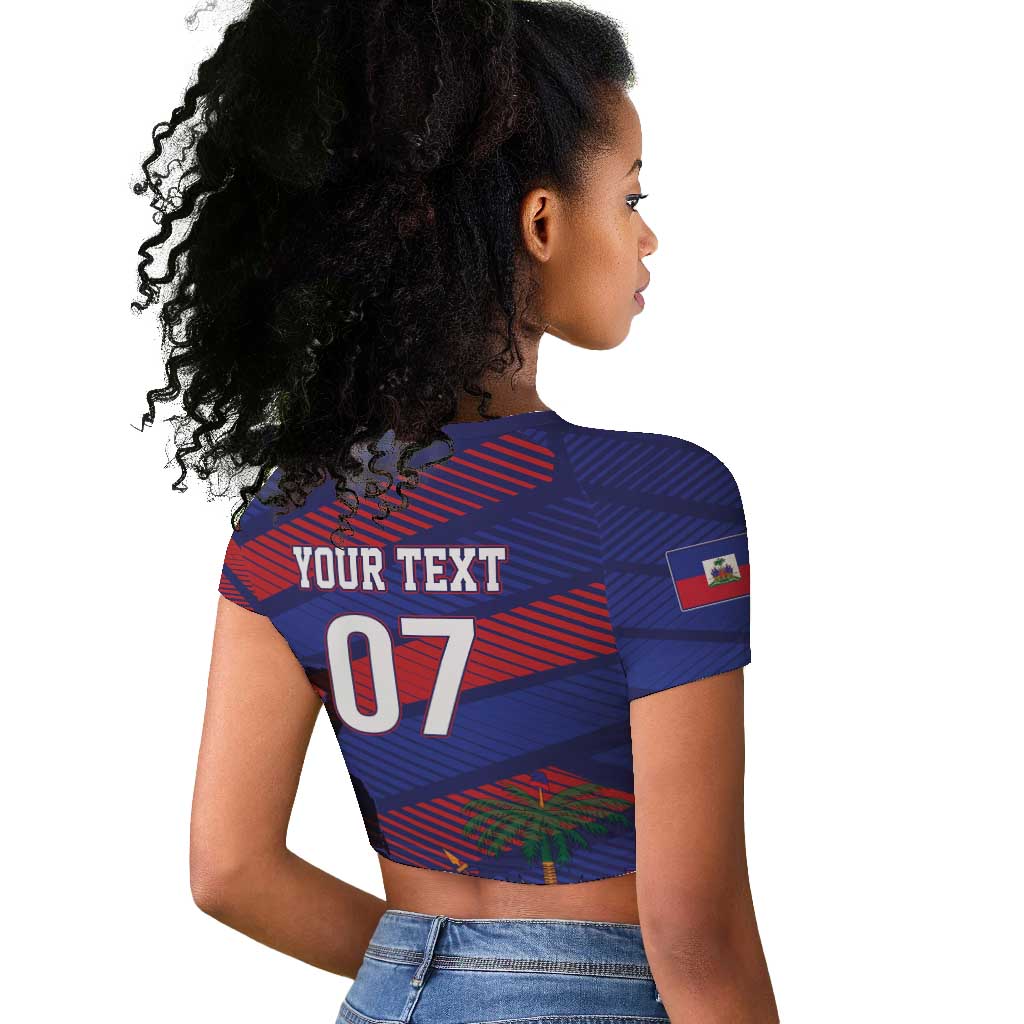 Afro-Haiti Football Personalized Les Grenadiers Raglan Cropped T shirt Echoes of History - African Pride