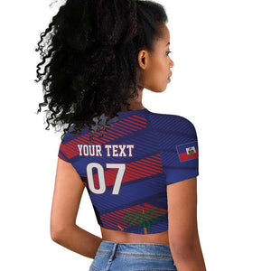 Afro-Haiti Football Personalized Les Grenadiers Raglan Cropped T shirt Echoes of History - African Pride