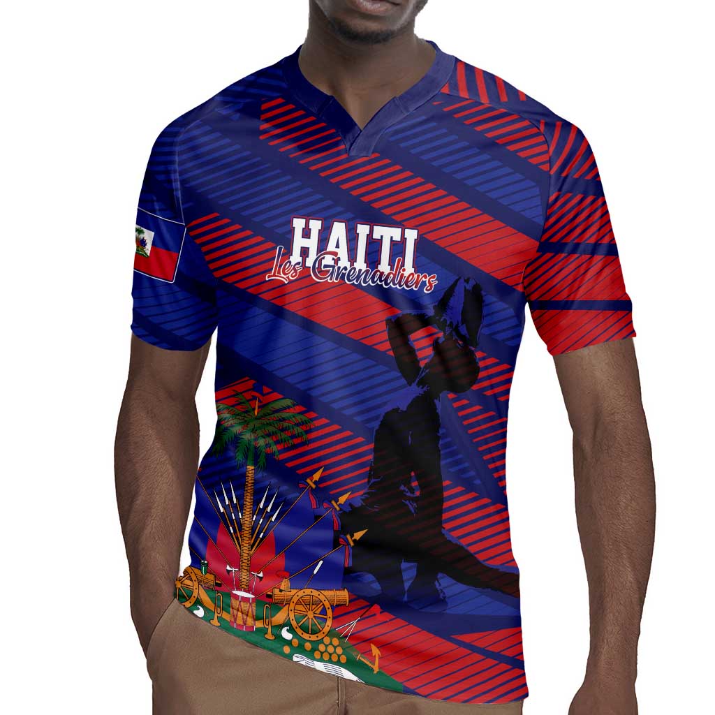 Afro-Haiti Football Personalized Les Grenadiers Rugby Jersey Echoes of History LT7