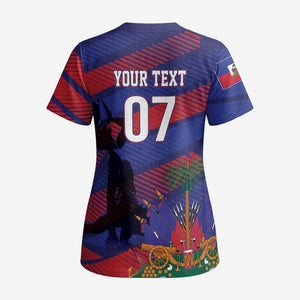 Afro-Haiti Football Personalized Les Grenadiers Scrub Top Echoes of History - African Pride