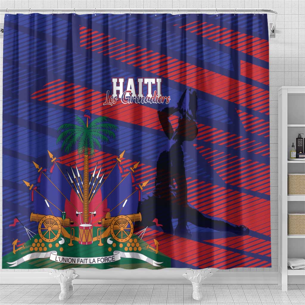 Afro-Haiti Football Les Grenadiers Shower Curtain Echoes of History - African Pride