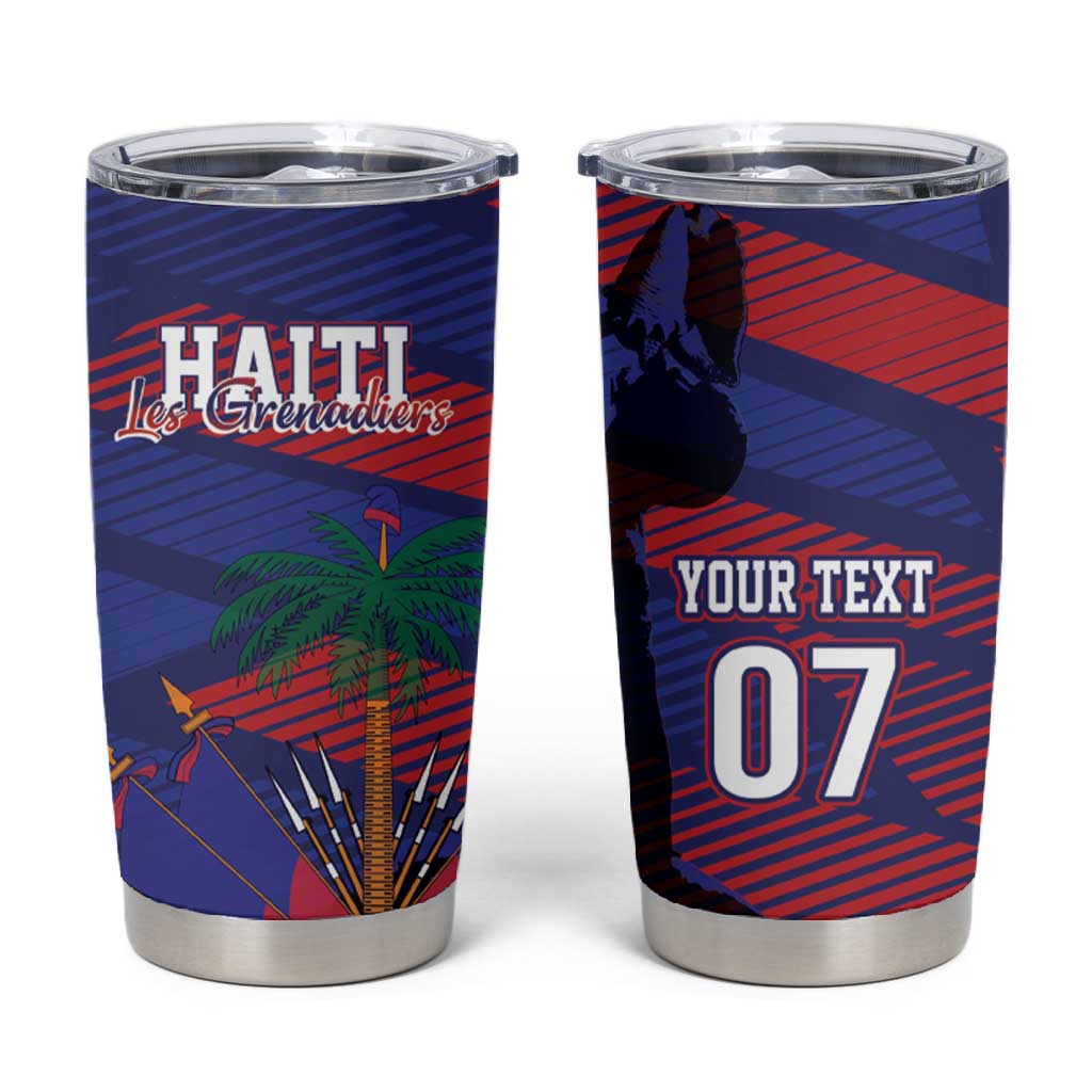 Afro-Haiti Football Personalized Les Grenadiers Tumbler Cup Echoes of History - African Pride