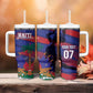 Afro-Haiti Football Personalized Les Grenadiers Tumbler With Handle Echoes of History - African Pride