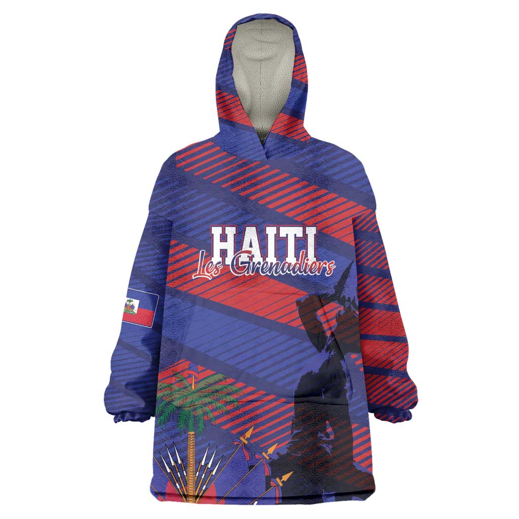 Afro-Haiti Football Personalized Les Grenadiers Wearable Blanket Hoodie Echoes of History - African Pride