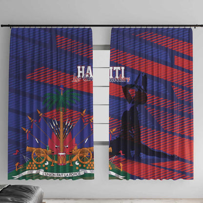 Afro-Haiti Football Les Grenadiers Window Curtain Echoes of History - African Pride