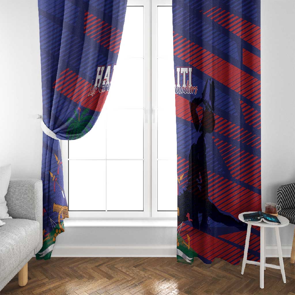 Afro-Haiti Football Les Grenadiers Window Curtain Echoes of History - African Pride