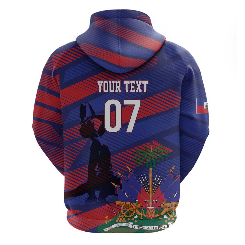 Afro-Haiti Football Personalized Les Grenadiers Zip Hoodie Echoes of History - African Pride
