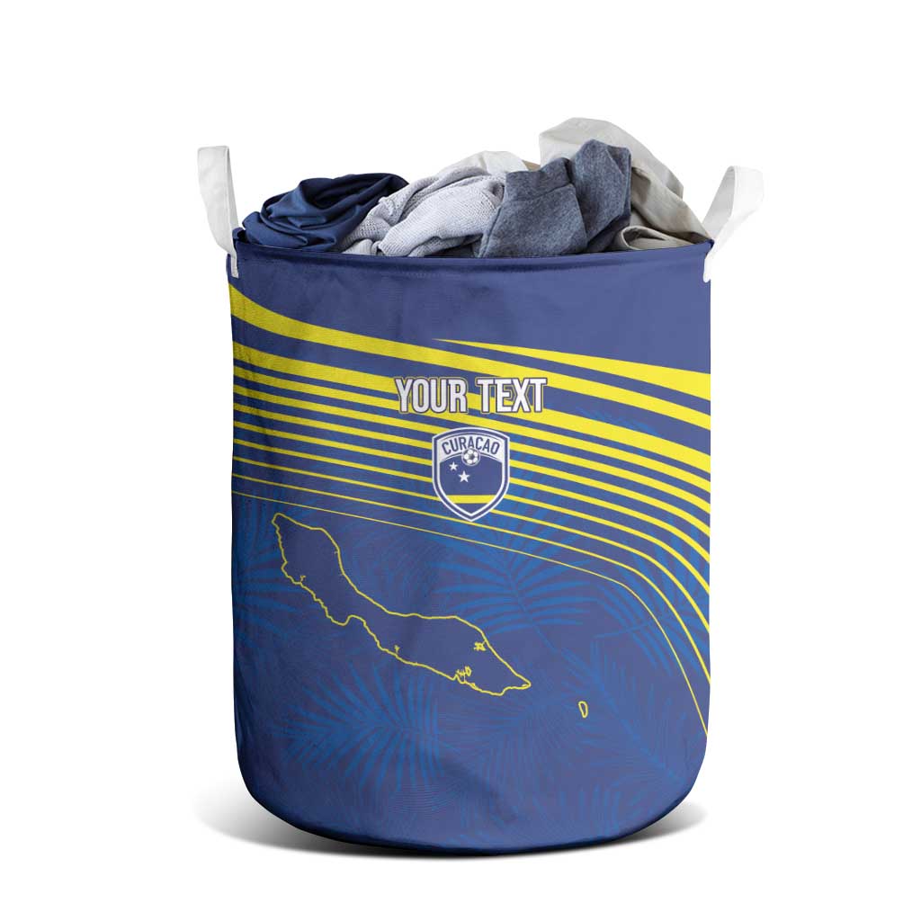 Afro-Curacao Football Custom Laundry Basket Korsou Blue Wave - Making History - African Pride