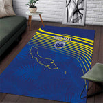 Afro-Curacao Football Custom Area Rug Korsou Blue Wave - Making History - African Pride