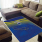 Afro-Curacao Football Custom Area Rug Korsou Blue Wave - Making History - African Pride