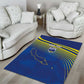 Afro-Curacao Football Custom Area Rug Korsou Blue Wave - Making History - African Pride