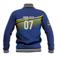 Afro-Curacao Football Custom Baseball Jacket Korsou Blue Wave - Making History - African Pride