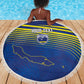 Afro-Curacao Football Custom Beach Blanket Korsou Blue Wave - Making History - African Pride