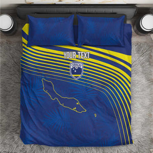 Afro-Curacao Football Custom Bedding Set Korsou Blue Wave - Making History - African Pride