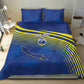 Afro-Curacao Football Custom Bedding Set Korsou Blue Wave - Making History - African Pride
