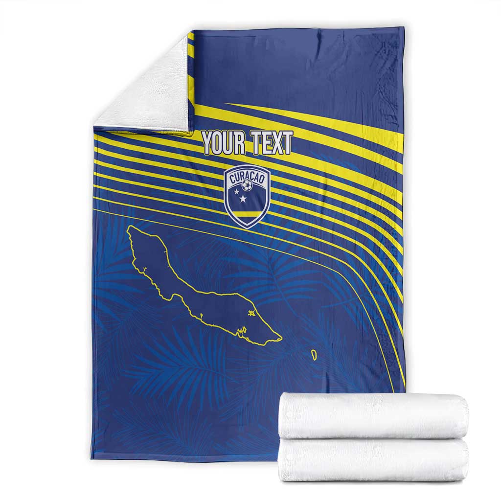 Afro-Curacao Football Custom Blanket Korsou Blue Wave - Making History - African Pride