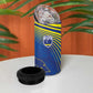 Afro-Curacao Football Custom 4 in 1 Can Cooler Tumbler Korsou Blue Wave - Making History - African Pride