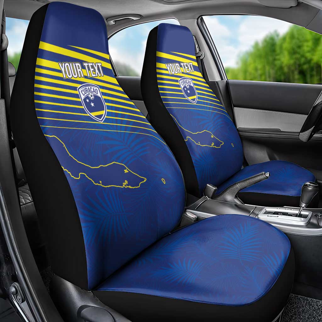 Afro-Curacao Football Custom Car Seat Cover Korsou Blue Wave - Making History - African Pride