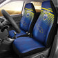 Afro-Curacao Football Custom Car Seat Cover Korsou Blue Wave - Making History - African Pride